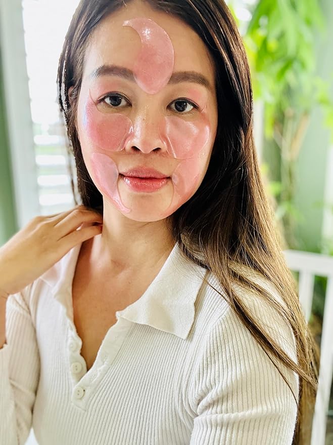 Under Eye Bags Treatment, Rose Eye Mask, Eye Treatment Mask, For Moisturizing,Revitalizing, Lift & Firm, Anti- Dark Circle, Depuffing. Cruety-Free. (60 Pieces)-VivaGrace Women