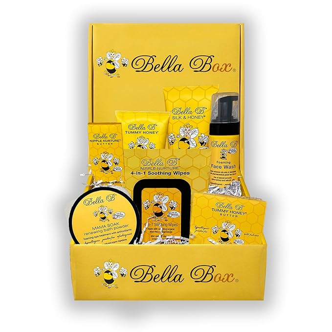 BELLA B Pregnancy & Beyond Essentials - Skin Care Gift Set - New Mom Gifts - Gift For Mom - New Mom Gift Basket - Pregnancy Must Haves - Pregnancy Gifts For First Time Moms-VivaGrace Women