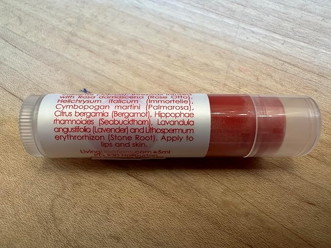 Living Libations - Organic 'Rose Glow Lover Lips' Lip Balm | Natural, Wildcrafted Clean Beauty (2-pack)-VivaGrace Women