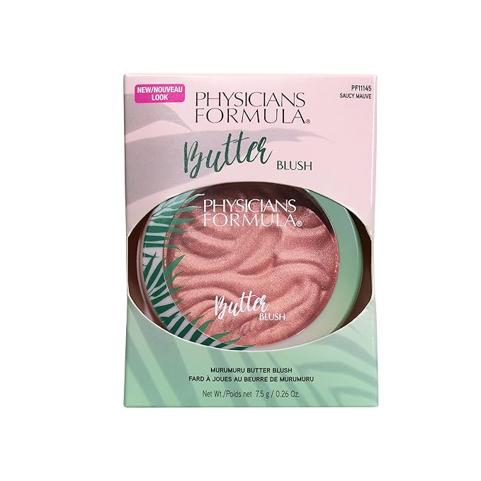 Physicians Formula Murumuru Butter Blush Makeup Powder, Saucy Mauve, Dermatologist Approved, Vegan-VivaGrace Women