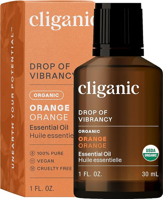 Cliganic Organic Sweet Orange Essential Oil, 1oz - 100% Pure Natural for Aromatherapy Diffuser | Non-GMO Verified (Packaging May Vary)-VivaGrace Women