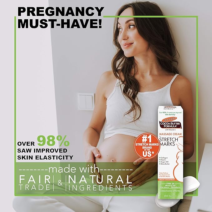 Palmer's Cocoa Butter Formula Massage Cream for Stretch Marks and Pregnancy Skin Care, 4.4 Ounces (Pack of 6)-VivaGrace Women