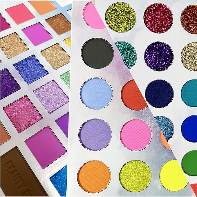 82 Vibrant Shades Makeup Palette - Matte, Shimmers, Glitters, Blush, Highlighter, Contour - Highly Pigmented Beauty Kit for Eye and Face - Perfect for Creating Bold and Unique Looks-VivaGrace Women