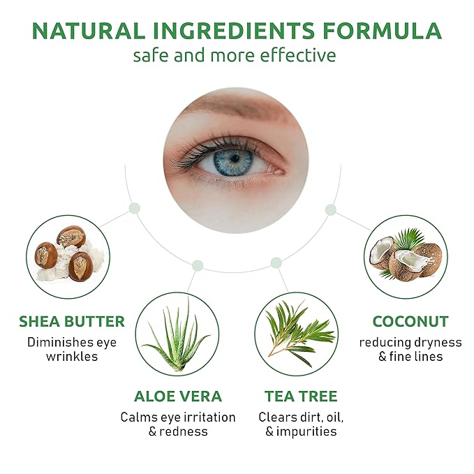 Eyelid Wipes with Tea Tree & Aloe Vera + Steam Eye Mask for Dry Eyes Daily Eyelid Cleanser & Self-Heating Eye Mask for Relaxation & Relief | 30 Eyelid Wipes & 16 Eye Masks