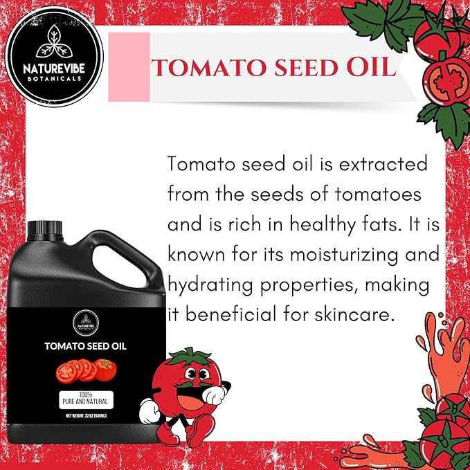 Naturevibe Botanicals Tomato Oil 32 Ounces | 100% Pure and Natural | Great for Skin Care and Hair Care-VivaGrace Women