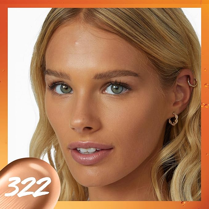 Maybelline Super Stay Up to 24HR Skin Tint, Radiant Light-to-Medium Coverage Foundation, Makeup Infused With Vitamin C, 322, 1 Count-VivaGrace Women