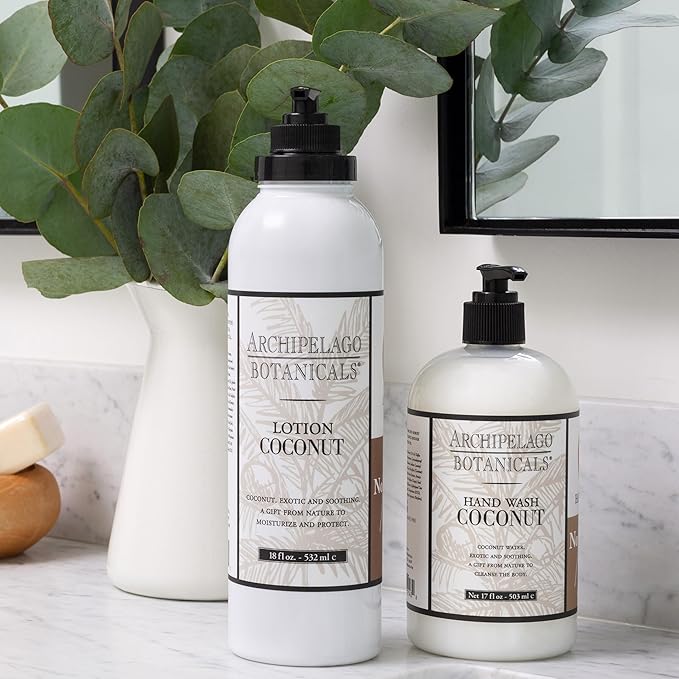 Archipelago Botanicals Coconut Moisturizer, Nourishing Coconut Body Lotion for Hydrated, Vibrant Skin, Paraben Free, Phthalate Free, 18 oz-VivaGrace Women