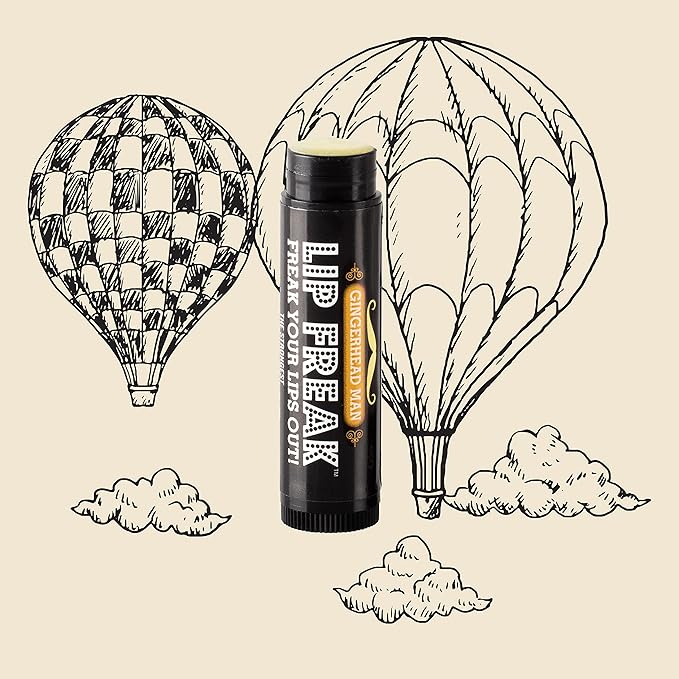 Doctor Lip Bang's BUZZING Lip Balm | Lip Freak | 100% All Natural | Cruelty Free | Flavoured Lip Freak (GingerHead Man)-VivaGrace Women