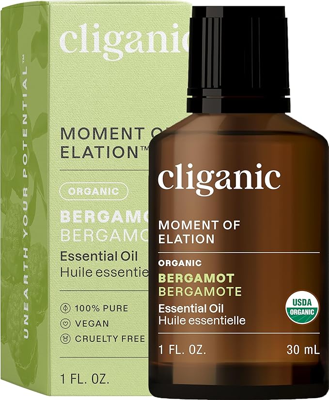 Cliganic Organic Bergamot Essential Oil, 100% Pure Natural for Aromatherapy | Non-GMO Verified (Packaging May Vary)-VivaGrace Women
