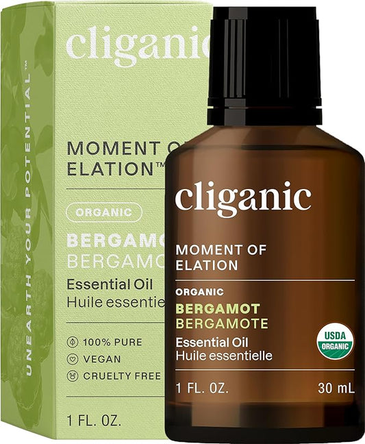 Cliganic Organic Bergamot Essential Oil, 100% Pure Natural for Aromatherapy | Non-GMO Verified (Packaging May Vary)-VivaGrace Women