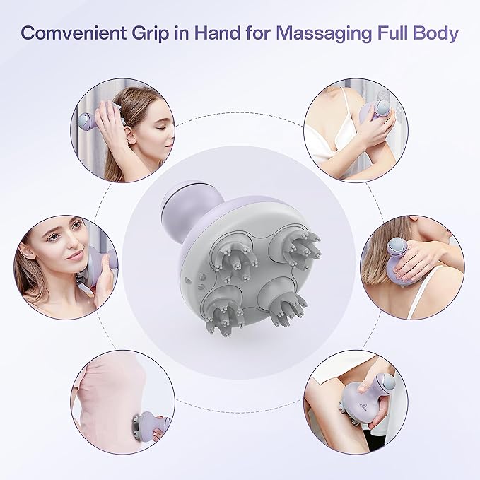 COMFIER Electric Scalp Massager with Mutlti-Modes Vibration, Portable Handheld Head Scratcher for Hair Growth,Waterproof Head Massager for Full Body,Dog Cat Massager for Deep Clean and Stress Relax-VivaGrace Women