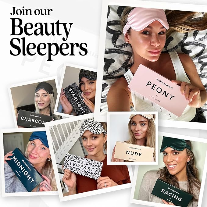 Pure Silk Sleep Mask [100% 6A Mulberry Silk, 22 Momme] Light Blocking Travel Essentials. Eye Masks for Sleeping. Black Oeko-Tex Blindfold. Eye Covers for Men & Women-VivaGrace Women