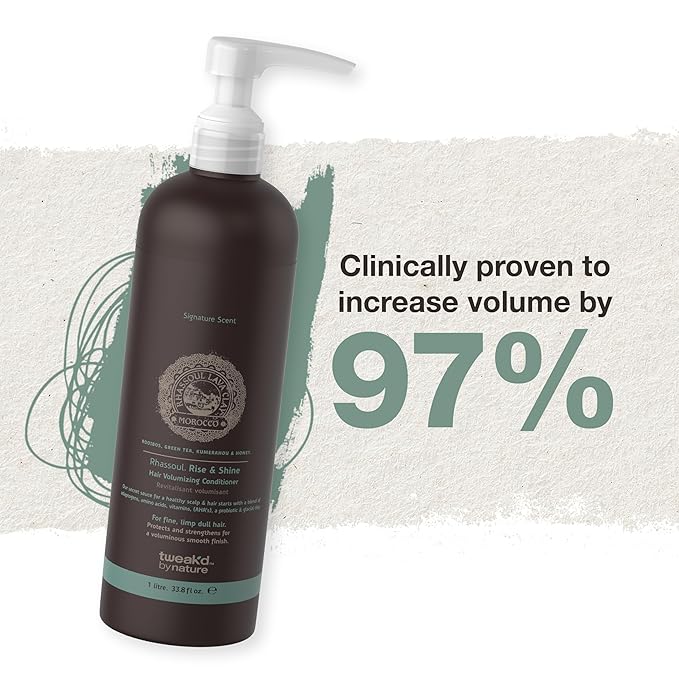 Tweak’d by Nature - Rise & Shine Hair Volumizing Conditioner for Fine Hair, Paraben Free and Sulfate Free Conditioner, Hydrating Hair Care for Soft, Tangle-Free Finish (33.8 ounces)-VivaGrace Women