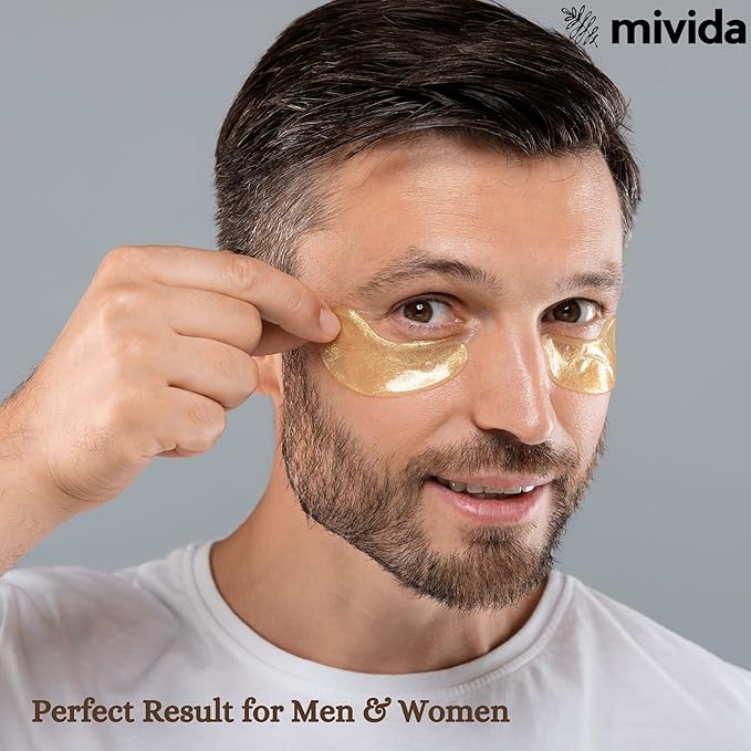 Caffeine & Hyaluronic-Acid Hydra-Gel Eye Pads - Anti Wrinkle Under Eye Patches, 60PCS | Gold Under Eye Patches For Puffy Eyes, Eye Bags and Wrinkles-VivaGrace Women