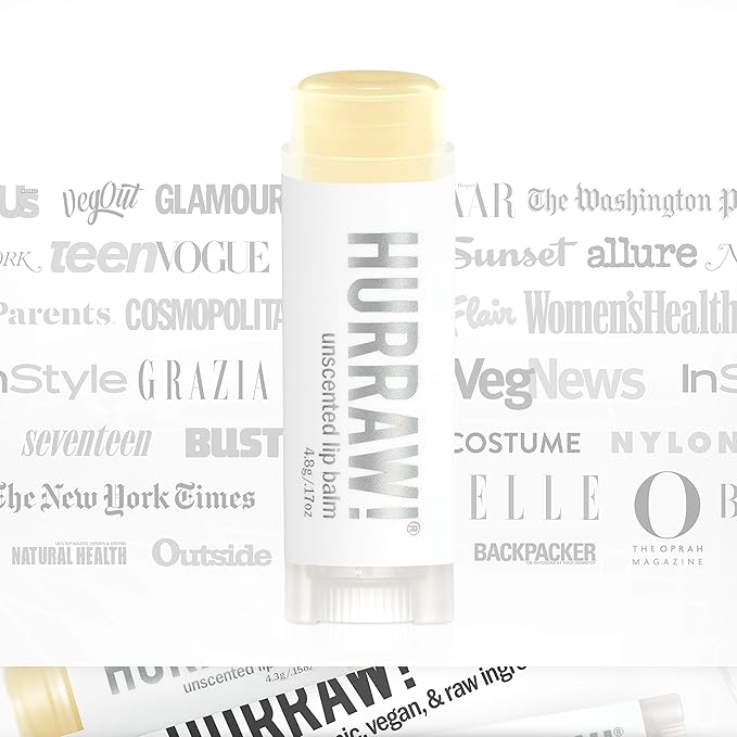 Hurraw! Unscented Lip Balm, 3 Pack: Organic, Certified Vegan, Cruelty and Gluten Free. Non-GMO, 100% Natural Ingredients. Bee, Shea, Soy and Palm Free. Made in USA-VivaGrace Women
