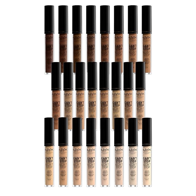 NYX PROFESSIONAL MAKEUP Can't Stop Won't Stop Contour Concealer, 24h Full Coverage Matte Finish - Natural-VivaGrace Women