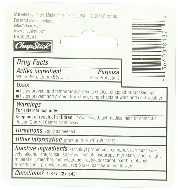 ChapStick Classic (24 Blister Packs of 1 Stick, 24 Total Sticks, Cherry Flavor) Skin Protectant Flavored Lip Balm Tube, 0.15 Ounce Each,24 Count (Pack of 1)-VivaGrace Women