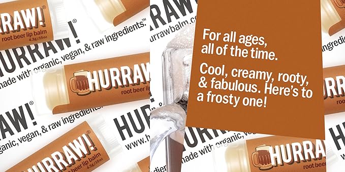 Hurraw! Root Beer Lip Balm: Organic, Certified Vegan, Cruelty and Gluten Free. Non-GMO, 100% Natural Ingredients. Bee, Shea, Soy and Palm Free. Made in USA-VivaGrace Women