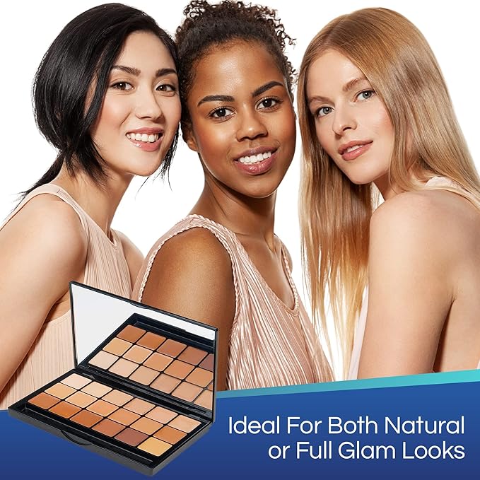 Graftobian HD Glamour Creme Foundation Warm Super Palette - 18 High Definition Warm Undertone Cream Shades-VivaGrace Women
