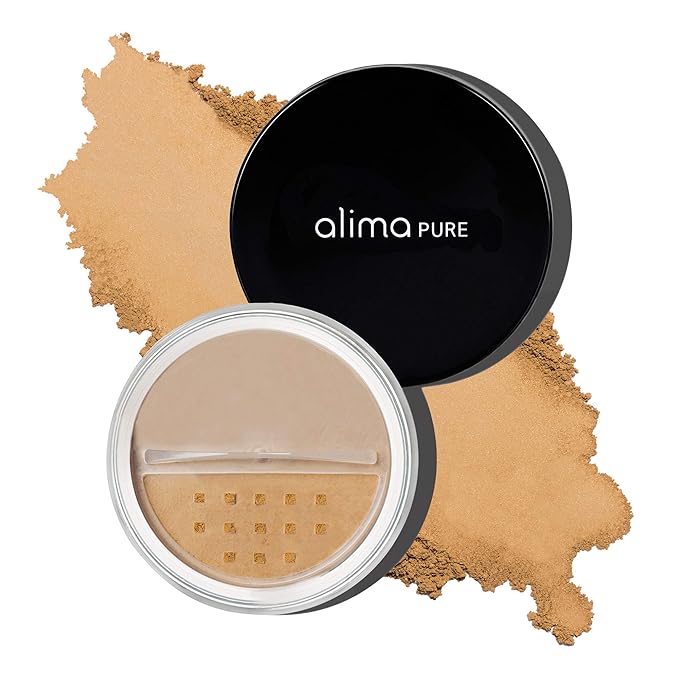 Alima Pure Matte Foundation Loose Mineral Powder Foundation Makeup, Loose Powder Makeup Oil Free Talc Free Powder, Natural Makeup Mineral Foundation Full Coverage Natural Foundation Powder .15 oz/4.5g-VivaGrace Women