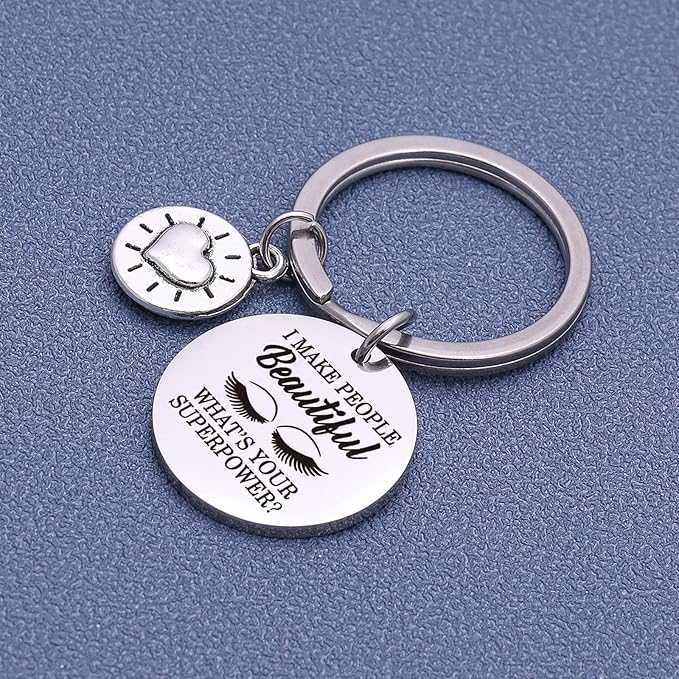 Beauty Salon Jewelry Lash Girl Gift Make Up Artist Gift Lash Girl Keychain Beautician Keychain Eye Lash Artist Gift Eyelash Keychain Beautician Appreciation Gift-VivaGrace Women