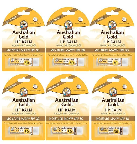 6 Pack SPF 30 Lip Balm Sunscreen with Antioxidants-VivaGrace Women