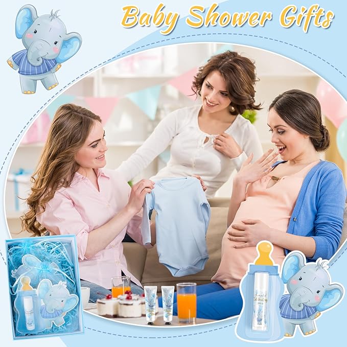 24 Set Baby Shower Lip Balm Bulk Baby Shower Party Favors Baby Shower Gifts for Guests Elephant Themed Decorations Natural Flavored Lip Moisturizer Lip Care Products for Girls Women Kids-VivaGrace Women