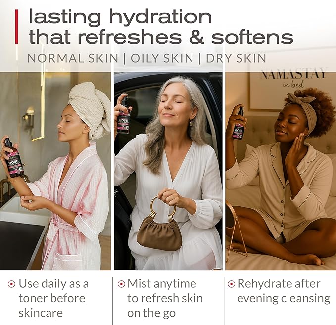 Ella & Eden Organic Rose Water Spray for Face, Hair 4 Fl Oz | USDA Certified 100% Pure Steam Distilled Hexane-Free | Hydrating, Refreshing Facial Mist for All Skin Types-VivaGrace Women