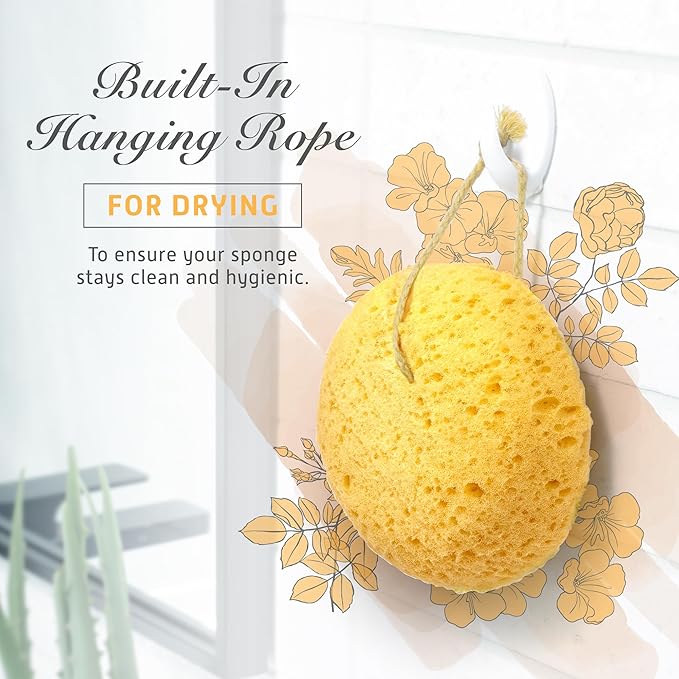 Spongentle Deep Cleansing Body Loofah Sponge, Natural Colors, for Bath and Shower, Multiple Textures for Gentle and Deep Exfoliation, Generous and Rich Lather, (Pack of 2)-VivaGrace Women