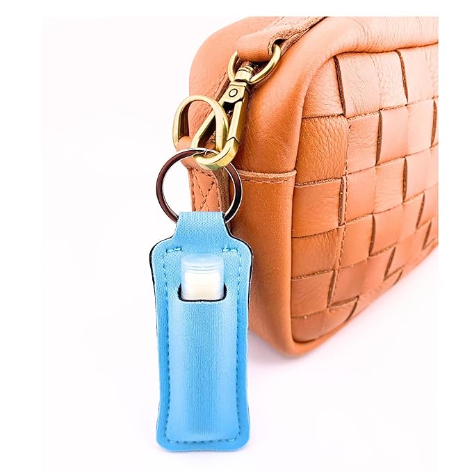 Sweet Watermelon Chapstick 6-Pack. Includes Bonus Lip Balm Holder Keychain (Blue). Limited Edition Flavor from the Chapstick I Love Summer Collection, Unique Gift Bundle from Tiny Seed-VivaGrace Women