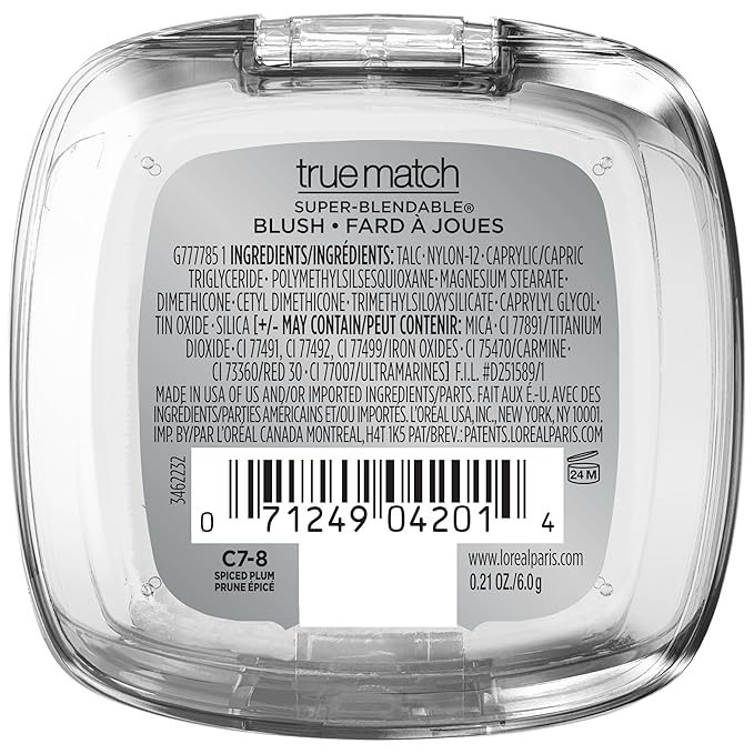 L'Oreal Paris True Match Super-Blendable Blush, Spiced Plum, 0.21 oz.-VivaGrace Women