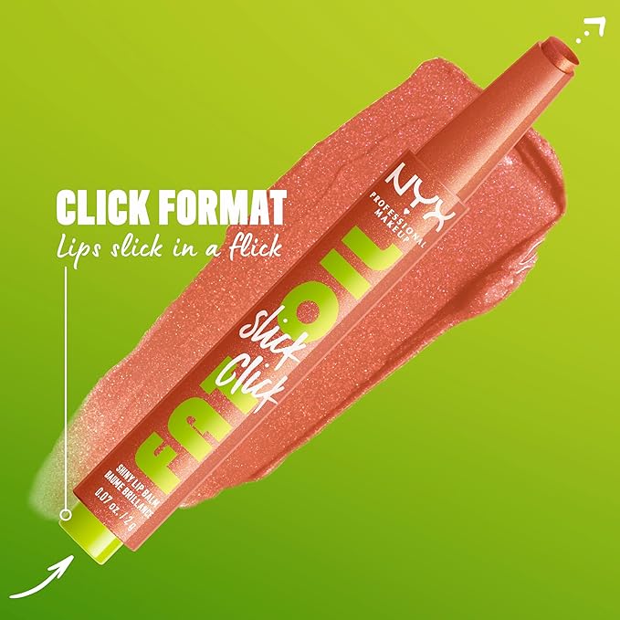 NYX PROFESSIONAL MAKEUP Fat Oil Slick Click, Lightweight, Buildable, Pigmented Vegan Lip Balm - Hits Different-VivaGrace Women