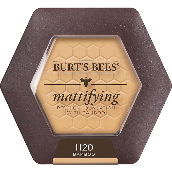 Burt’s Bees 100% Natural Origin Mattifying Powder Foundation, Bamboo, 0.3 Ounce, Packaging May Vary-VivaGrace Women