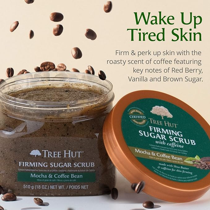 Tree Hut Ultra Hydrating and Exfoliating Sugar Scrub Mocha & Coffee Bean for Nourishing Essential Body Care, 18 Ounce-VivaGrace Women
