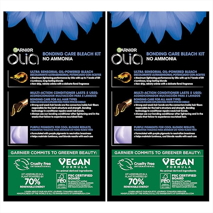 Garnier Hair Color Olia Ammonia-Free Brilliant Color Oil-Rich Permanent Hair Dye, B+++ Bleach Blonde Extreme, 2 Count (Packaging May Vary)-VivaGrace Women