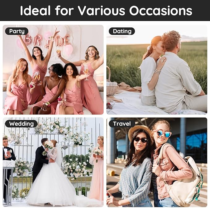 Segbeauty 10ML Refillable Perfume Bottle, 10 Packs Fine Mist Atomizer Sprayer, Empty Glass Spray Bottle Mini Portable Travel Atomizer for Toiletries, Fragrance Scent Pump Dispenser-VivaGrace Women