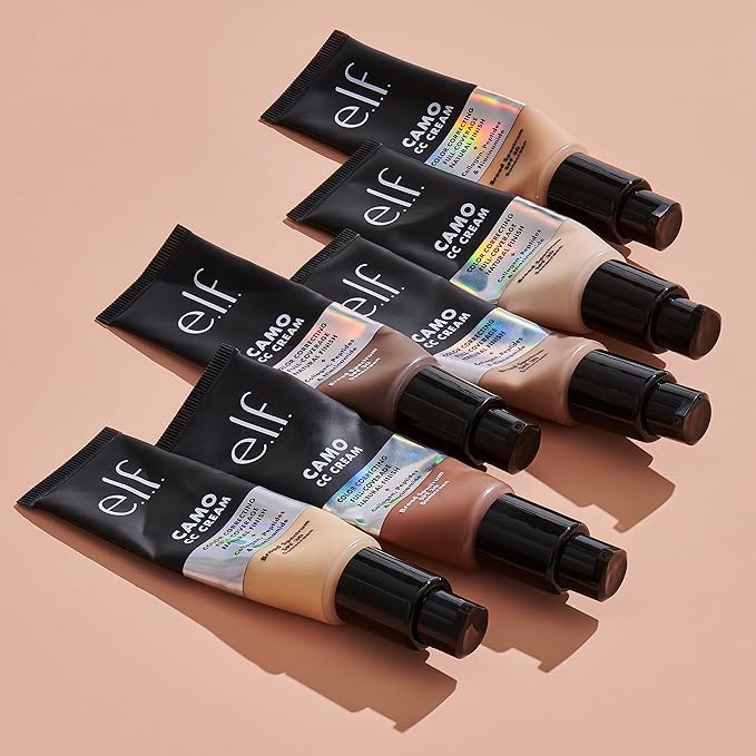 e.l.f. Camo CC Cream, SPF 30 Color-Correcting Medium-To-Full Coverage Face Foundation, Delivers An Airbrushed Finish, Vegan & Cruelty-Free, Tan 415 C-VivaGrace Women