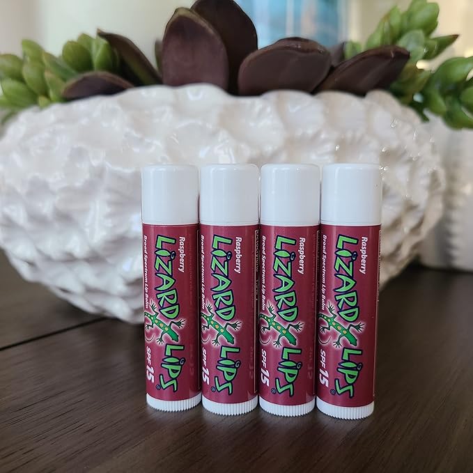 Lizard Lips SPF 15 Lip Balm (Raspberry)-VivaGrace Women