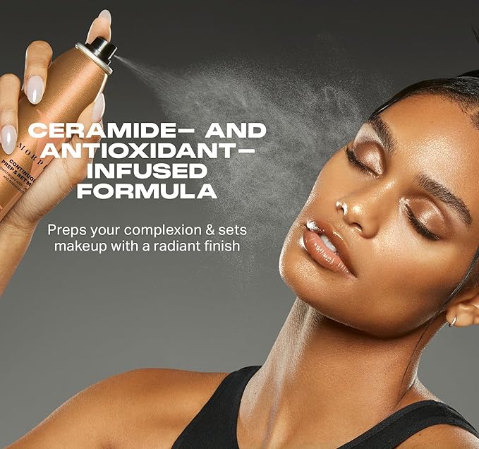Morphe Jumbo Continuous Prep & Set Face Mist - Hydrating Setting Spray for Makeup & Skin Prep - Enriched with Ceramides and Antioxidants for a Radiant Finish (6.5 oz)-VivaGrace Women