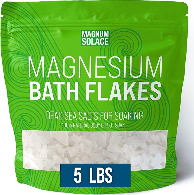 Magnesium Flakes for Bath - Magnesium Chloride Flakes - Dead Sea Salts for Soaking, 5 LBS-VivaGrace Women