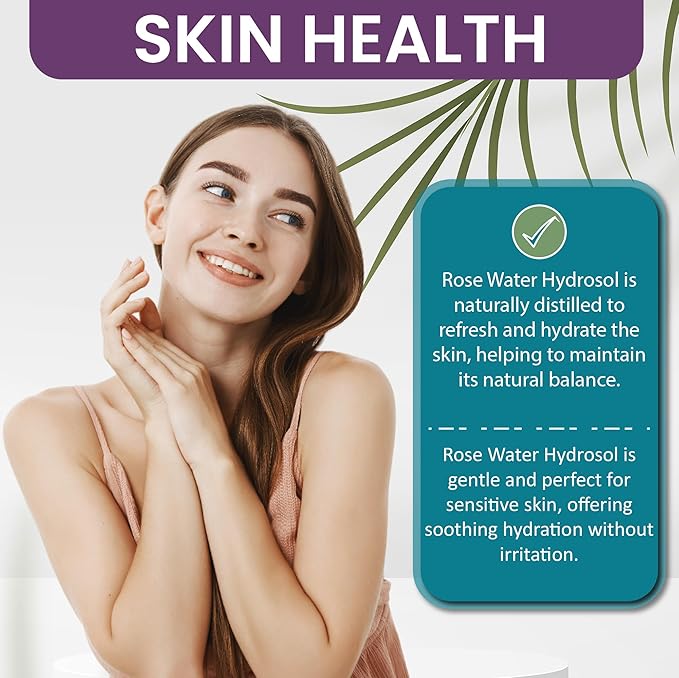 Dr Joe Lab White Rose Water Hydrosol - Natural Distilled Bulgarian Non-GMO Vegan Hydrating Toning Spray Mist Face Hair Skin Pores Locs Dreads - Packaging May Vary (1 Gallon)-VivaGrace Women