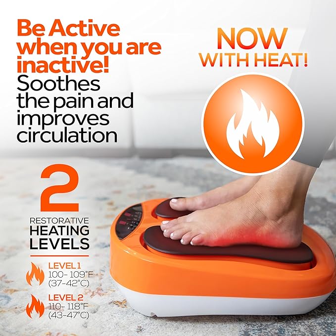 Powerfit Power Legs Electric Foot Massager Machine with Heat - Heated Foot Massager for Neuropathy Pain Circulation - Feet Massager for Pain Relief with Remote Control-VivaGrace Women