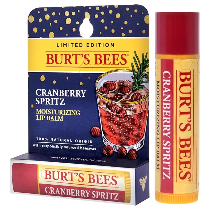 Cramberry Spritz Moisturizing Lip Balm by Burts Bees for Unisex - 0.15 oz Lip Balm-VivaGrace Women