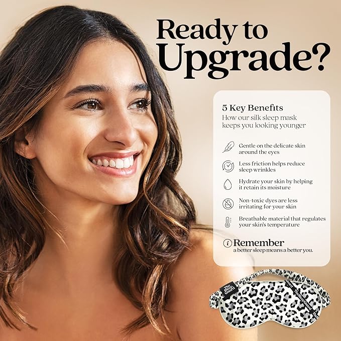 Pure Silk Sleep Mask [100% 6A Mulberry Silk, 22 Momme] Light Blocking Travel Essentials. Eye Masks for Sleeping. Black Oeko-Tex Blindfold. Eye Covers for Men & Women-VivaGrace Women