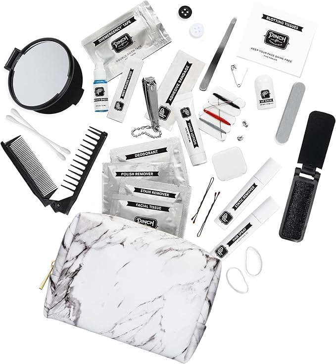 Pinch Provisions Shemergency Kit for Her, 40 Emergency Essential Items, Compact, Multi-Functional Pouch, Gift for Women, Birthday, Bachelorette Parties, and More!-VivaGrace Women