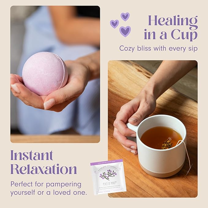 Unboxme Gifts Mini Lavender Spa Gift Set - Relaxation Gift Basket for Women - Self Care Package with Lavender Candle, Bath Bomb, Soap, Greeting Card & More-VivaGrace Women