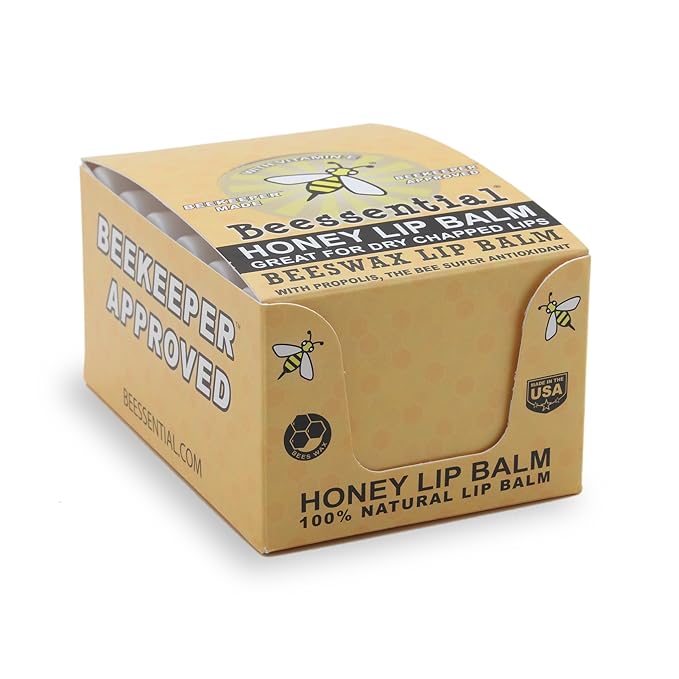 Beessential Natural Bulk Lip Balm, Honey, 18 Pack | For Men, Women, and Children. Great for Gifts, Showers, & More-VivaGrace Women