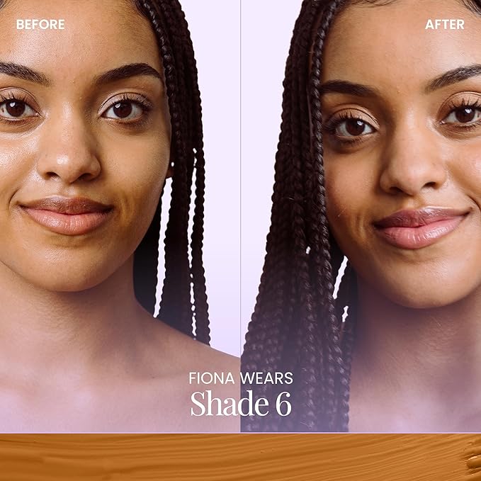 Naked Sundays BeautyScreen™ SPF 50 Mineral Peptide Foundation Tint – 2-in-1 Skin Tint & Mineral Sunscreen | Radiant, Buildable Coverage, Acne-Safe, Infused with Peptides (6 Tan Caramel, 1.01 oz)-VivaGrace Women