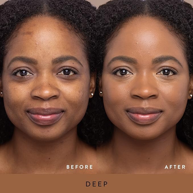 LAURA GELLER NEW YORK Double Take Liquid Foundation | Medium to Full Coverage, Natural Matte Finish, Deep-VivaGrace Women