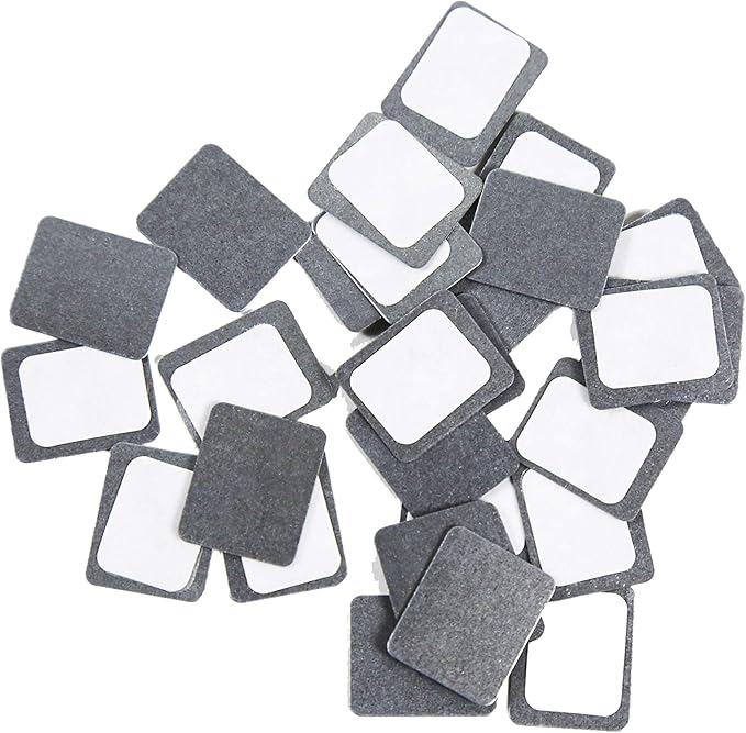 Square Metal Stickers 26mm 30-Pack for Non-Magnetized Makeup Pans-VivaGrace Women